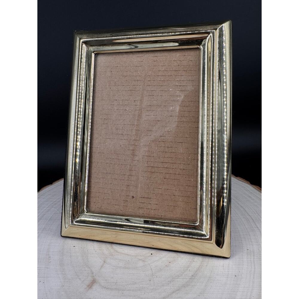 Vintage Gold Tone Picture Frame 3x5 Hollywood Regency Style Tabletop Photo Frame